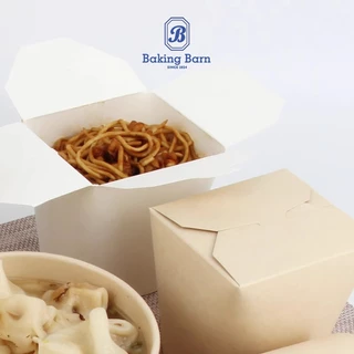 [50 ชิ้น/แพ็ค] Baking barn กล่องใส่บะหมี่ Noodle Box มีฝาเกี่ยวก้นกลม ป้องกันการหก พกพาสะดวก