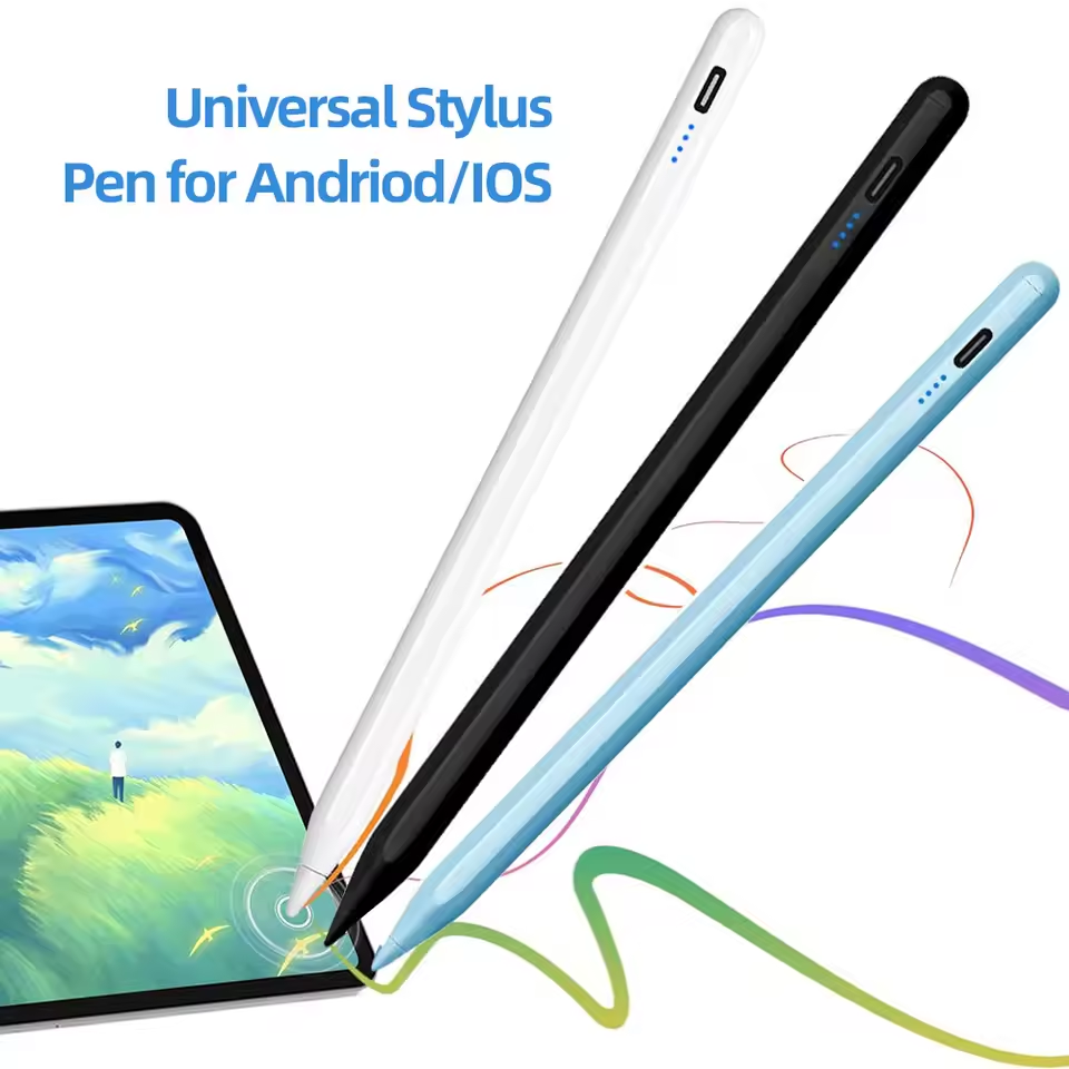 ปากกาสไตลัสสําหรับ iPad Pro 12.9 นิ้ว รุ่น 1/2 ปี 2017, 9.7 นิ้ว, 10.5 นิ้ว, Air 3, Mini 6 ใช้ได้กับจอสัมผัสแบบคาปาซิทีฟ