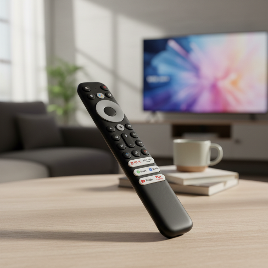 รีโมทคอนโทรล TCL RC902V FMR4, ใช้แทน Mini-LED QLED 4K UHD Smart Android TV, ไม่มีเสียง