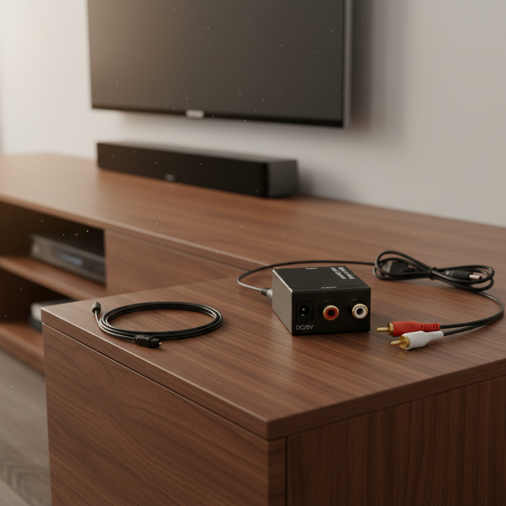 ตัวแปลงสัญญาณเสียงดิจิตอลเป็นอนาล็อก อะแดปเตอร์ออปติคอลโคแอกเชียล Toslink RCA L/R ขยายสัญญาณ