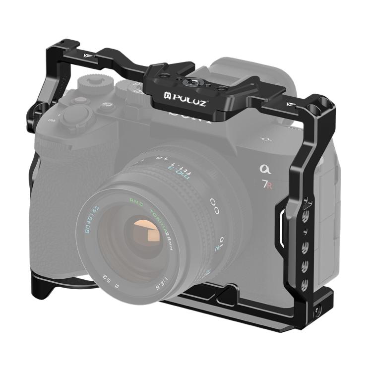 สําหรับ PULUZ โลหะกล้อง Stabilizer Rig สําหรับ Sony A7 Iv Ilce-7M4 A7M4 A7M3 A7R Iii A7R5 (สีดํา