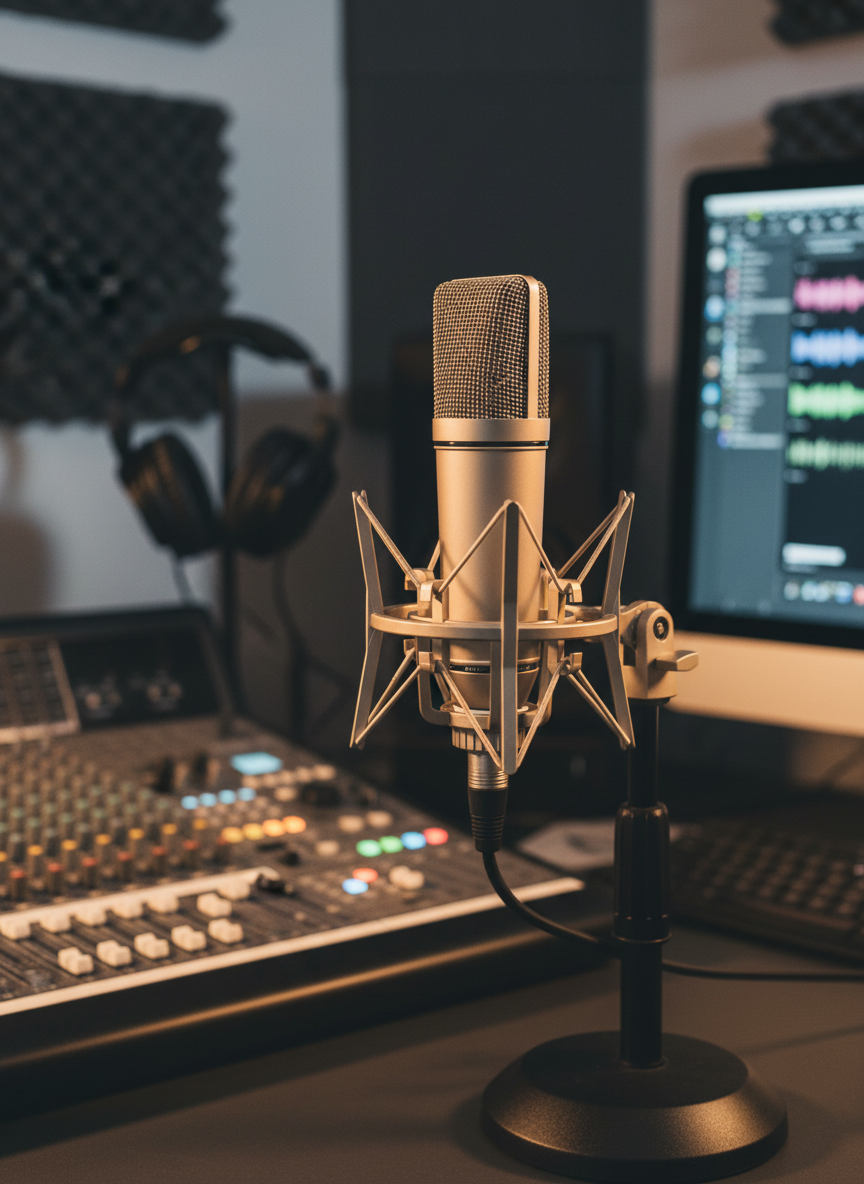 U87 AI XLR Cardioid Studio Mic ไมโครโฟนคอนเดนเซอร์แบบมืออาชีพ สําหรับการบันทึกเสียง พอดแคสต์ เสียงพา