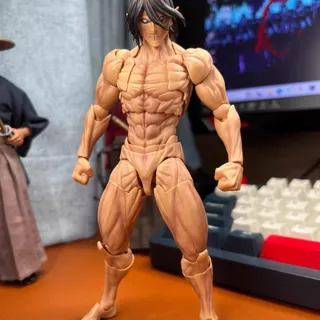 ฟิกเกอร์แอคชั่น Attack on Titan สูง 16 ซม. Kaiyodo Revoltech Amazing Yamaguchi ฟิกเกอร์ PVC Attack on Titan เอเรน เยเกอร์