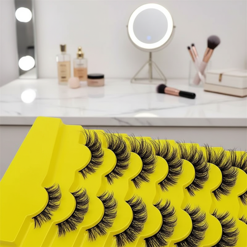 ขนตาปลอม 3D Mango Lashes 7 คู่ ดูธรรมชาติ ขนฟู นุ่ม ปลายยาว ดวงตาโตประกายง่าย