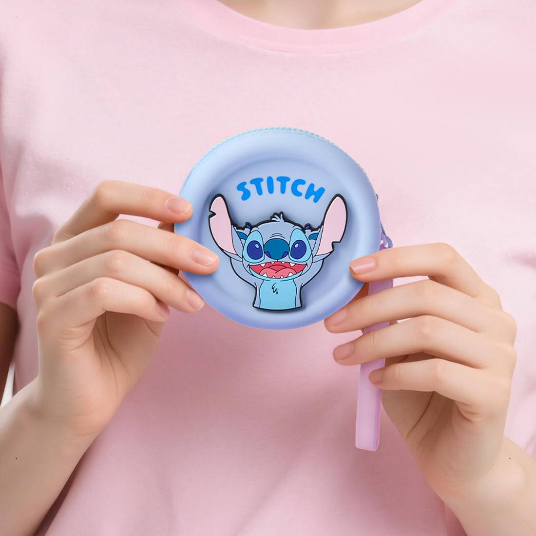 MINISO  กระเป๋าสตางค์เหรียญลายดิสนีย์สติช - วัสดุซิลิโคน พกพาสะดวก ขนาด 2.9ซม. x 9ซม. x 9ซม. - รูปที่ 4