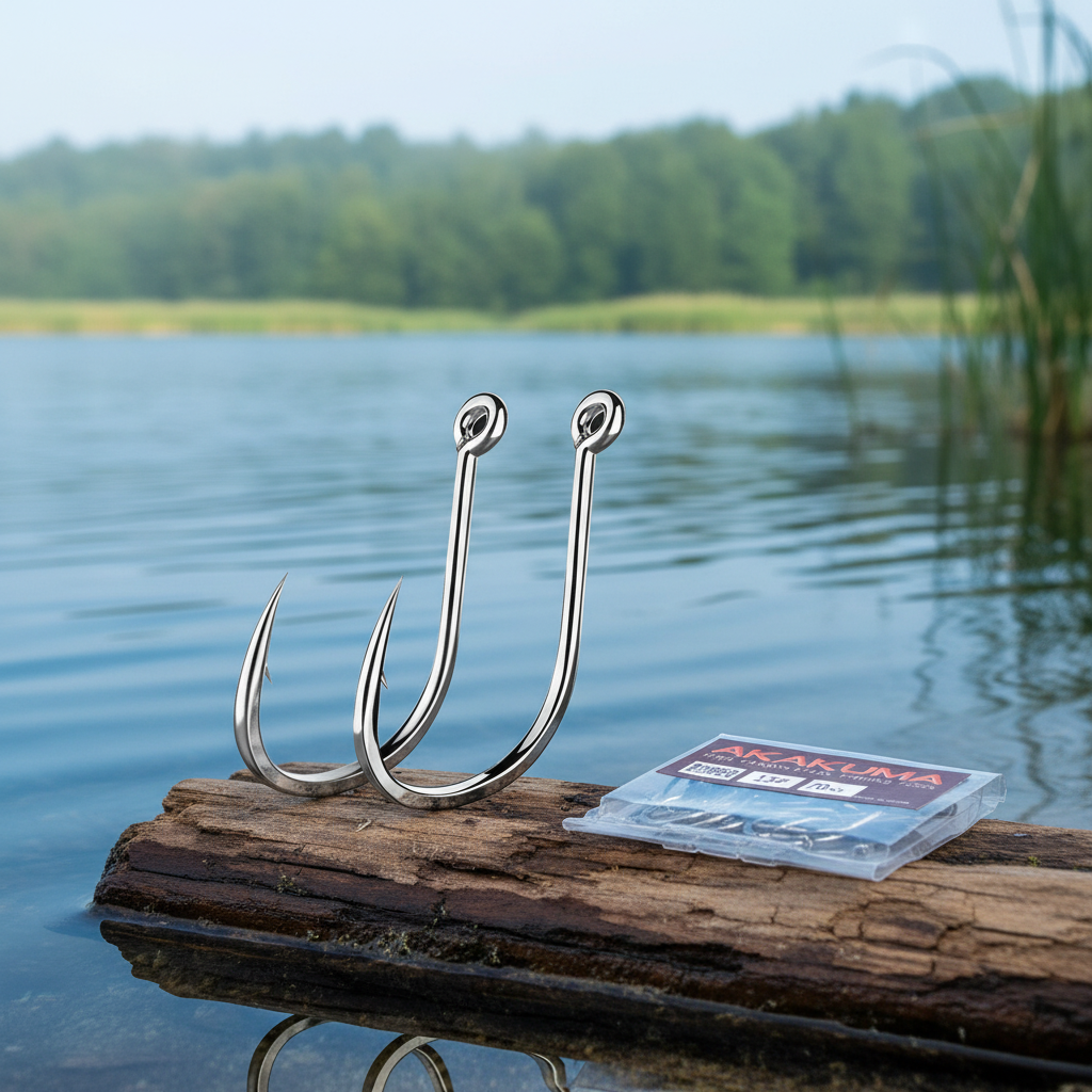 ตะขอเบ็ดตกปลาเหล็กคาร์บอนสูง AKAKUMA ตะขอหัวเบ็ดตกปลาสแตนเลสทนทาน