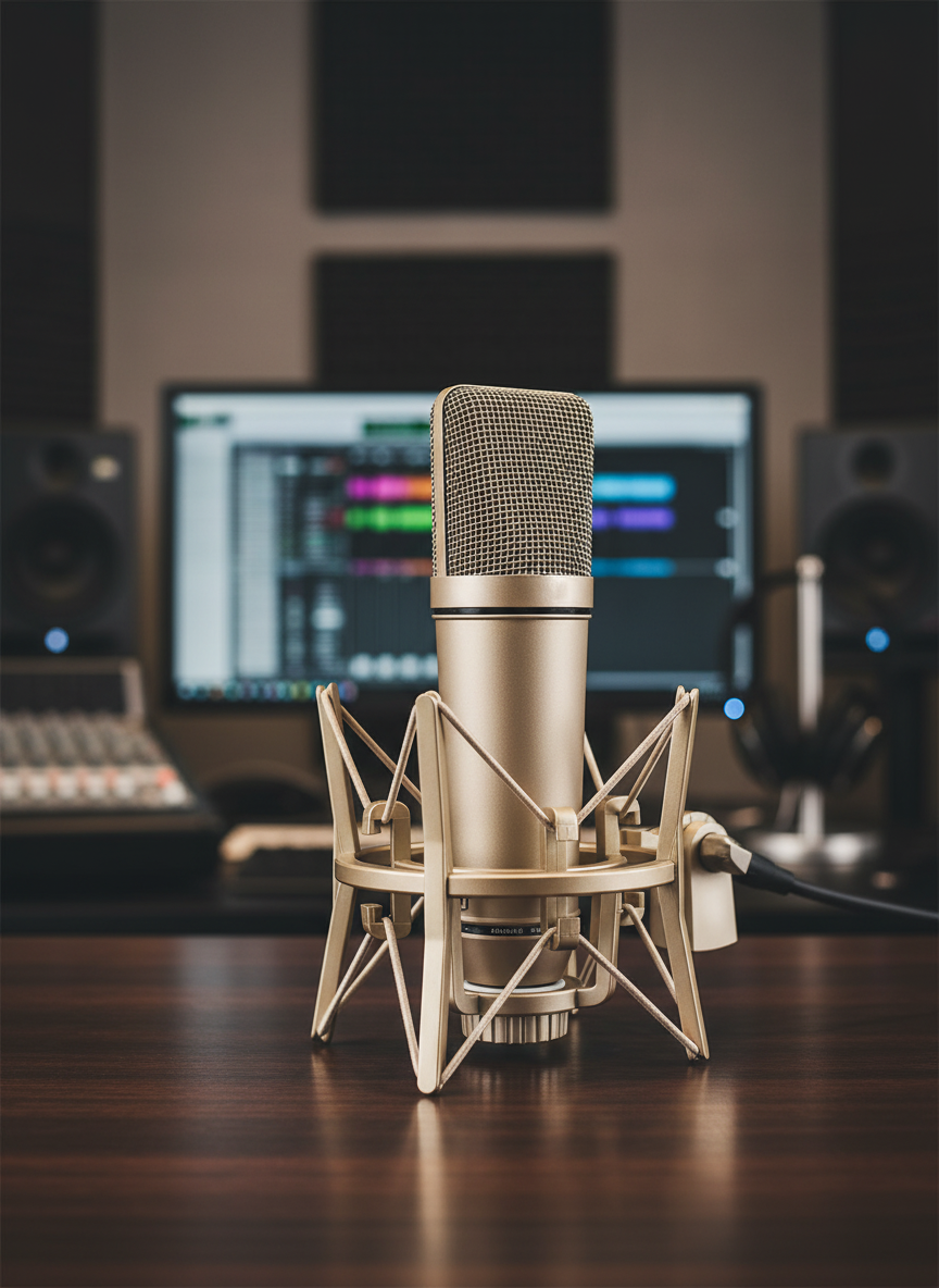 ไมโครโฟนสตูดิโอคอนเดนเซอร์ U87 AI XLR แบบคาร์ดิออยด์ สําหรับบันทึกเสียง พอดแคสต์ เสียงพากย์ สตรีมมิ่