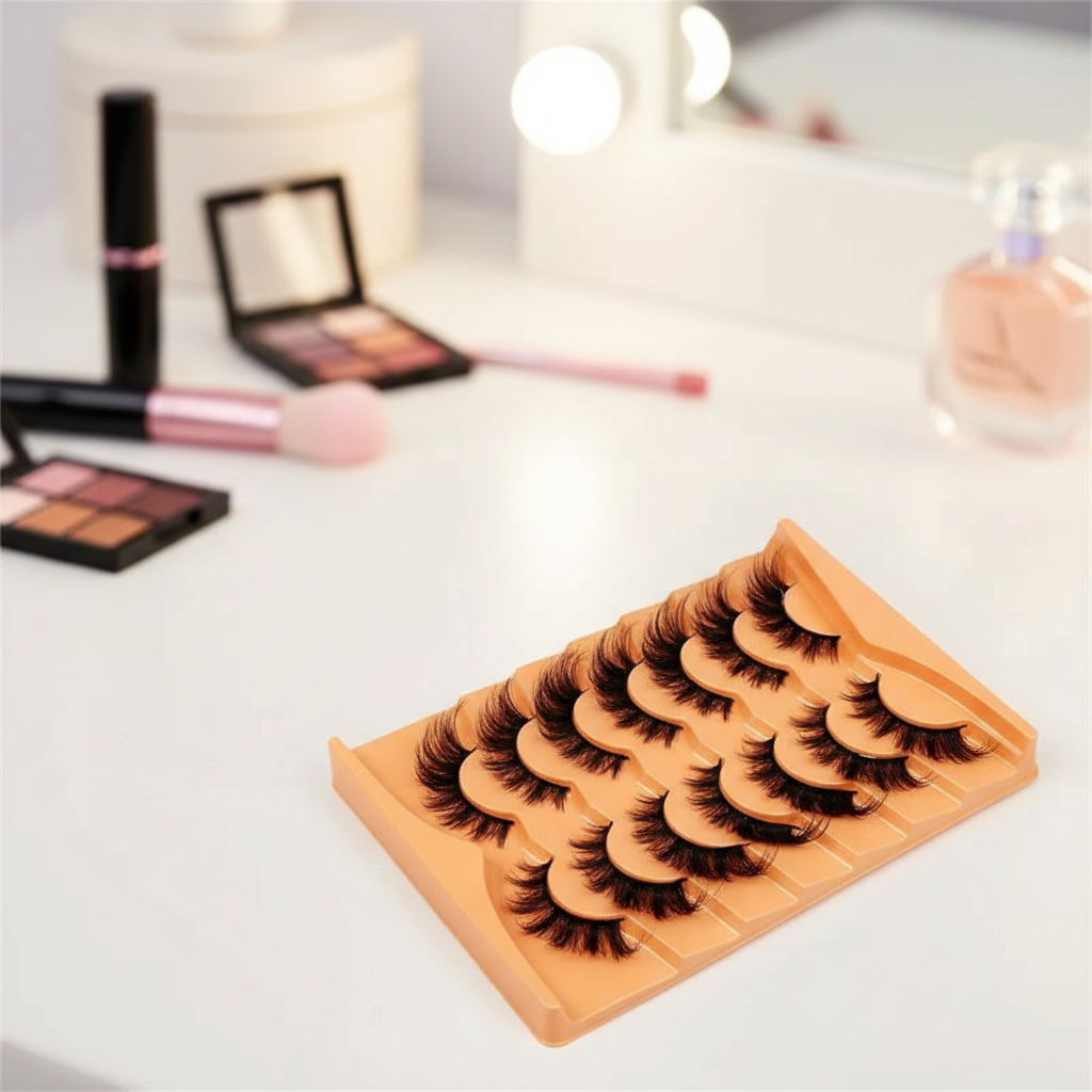 ขนตาปลอม Mango 7 คู่ ดูเป็นธรรมชาติ ปลายยาว งอนและฟูปุย 3D