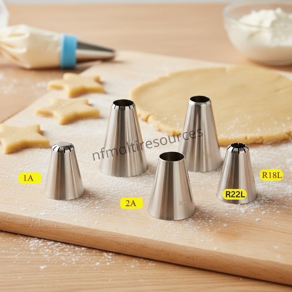 หัวฉีดกลมใหญ่ 1A 2A 3A R16L R18L R22L 808 สําหรับตกแต่งชีสทาร์ต เค้ก และขนมอบ