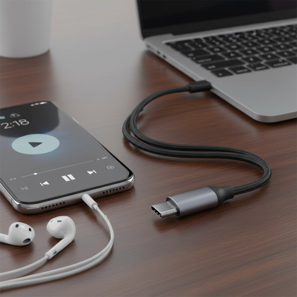 สายแปลง USB-C เป็น 3.5 มม. สําหรับ iPhone 15, Samsung, Huawei, Xiaomi, Aux