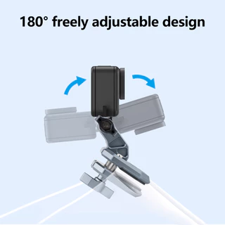 สําหรับ DJI Action6/5 กล้องกีฬารถจักรยานยนต์กระจกกระจก Clamp ขี่สําหรับ GoPro Bracket