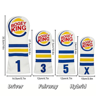 Creative Burger King ฝาครอบหัวไม้กอล์ฟตลก Universal กันน้ํากันฝุ่น Protector