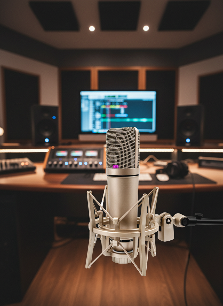 ไมโครโฟนคอนเดนเซอร์คาร์ดิออยด์ U87 AI XLR สําหรับบันทึกเสียงในสตูดิโอ พอดแคสต์ เสียงพากย์ สตรีม ใช้ใ