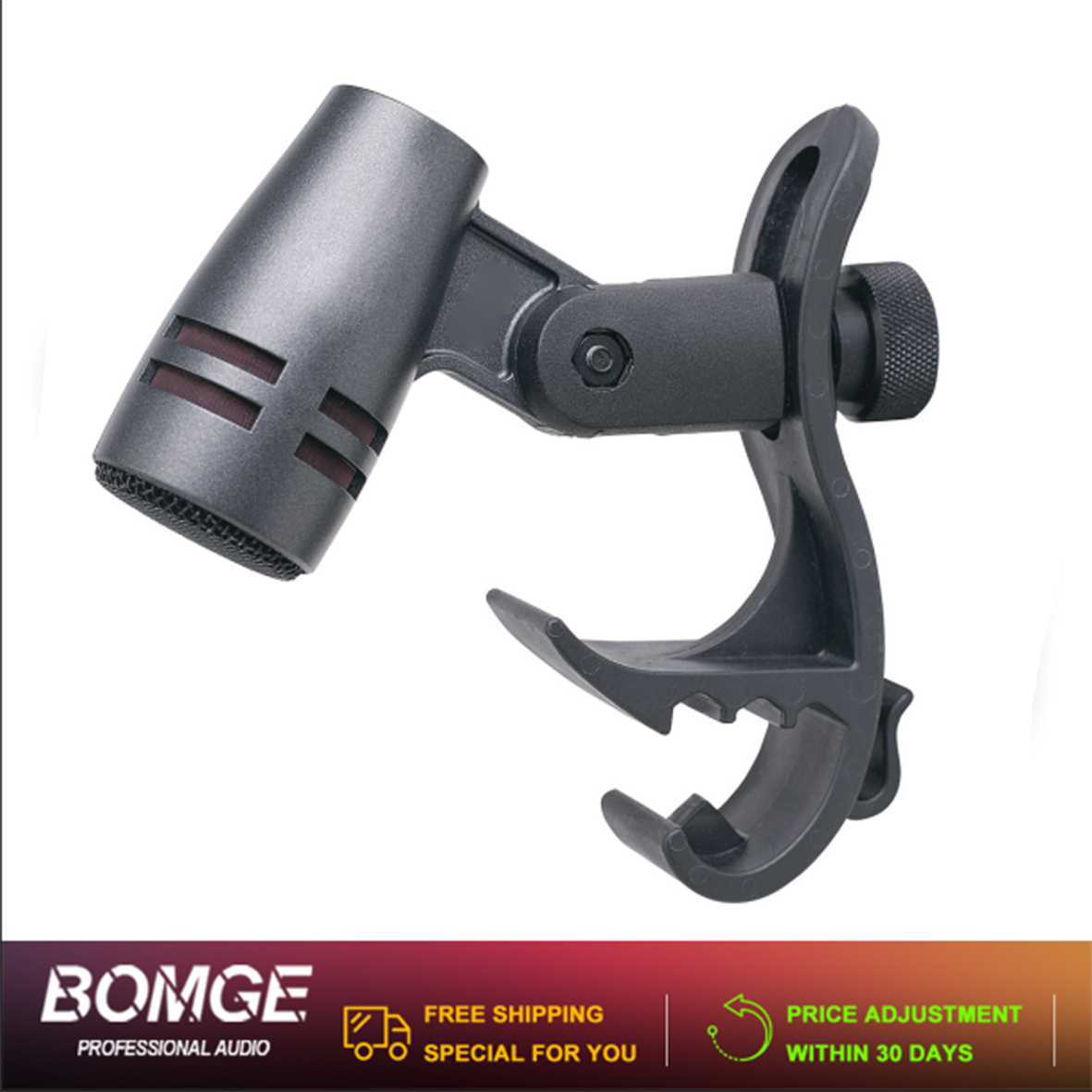 Bomge E604 ไมโครโฟนไดนามิกแบบมีสายพร้อมแคลมป์สําหรับคาราโอเกะร้องเพลงถ่ายทอดสดการประชุมทางวิดีโอสําห