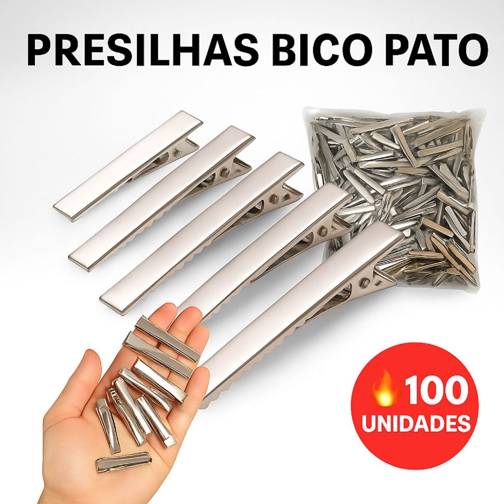 กิ๊บติดผมปากเป็ดโลหะ 100 ชิ้น 4.5 ซม. สําหรับจัดแต่งทรงผม Diy กิ๊บติดผมด้านข้าง