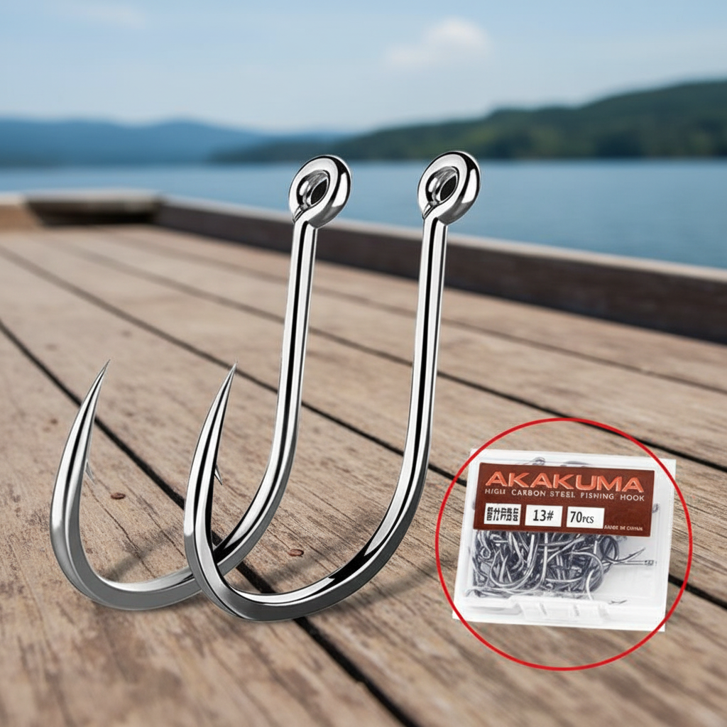 ตะขอเบ็ดตกปลา AKAKUMA ทําจากสแตนเลสและเหล็กกล้าคาร์บอนสูง ทนทาน เครื่องมือตกปลา