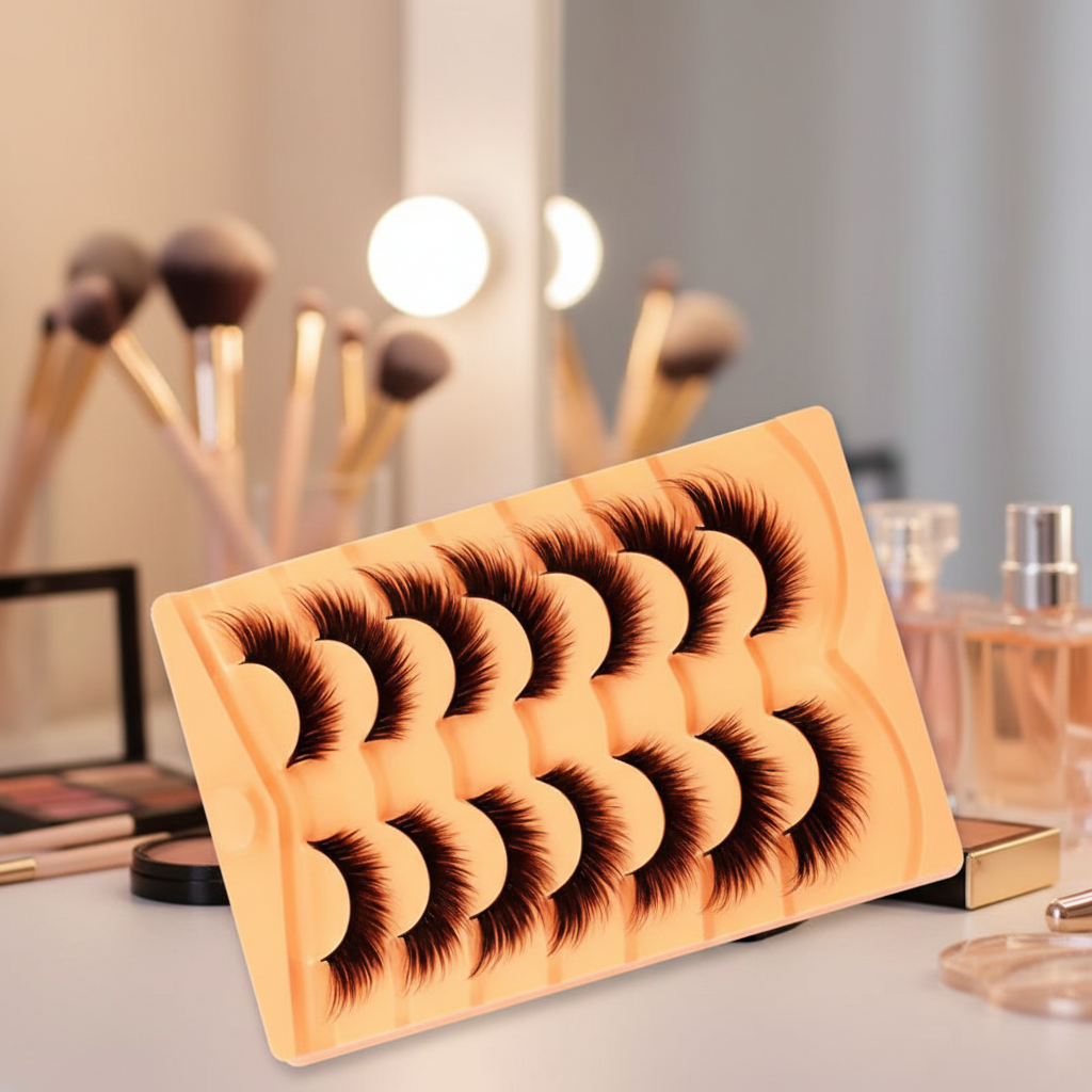 ขนตาปลอม 7 คู่ รุ่น Mango Wing ขนตาฟู พร้อมเอฟเฟกต์อายไลเนอร์ ผ้าไหม 6D สัมผัสเนียนนุ่ม