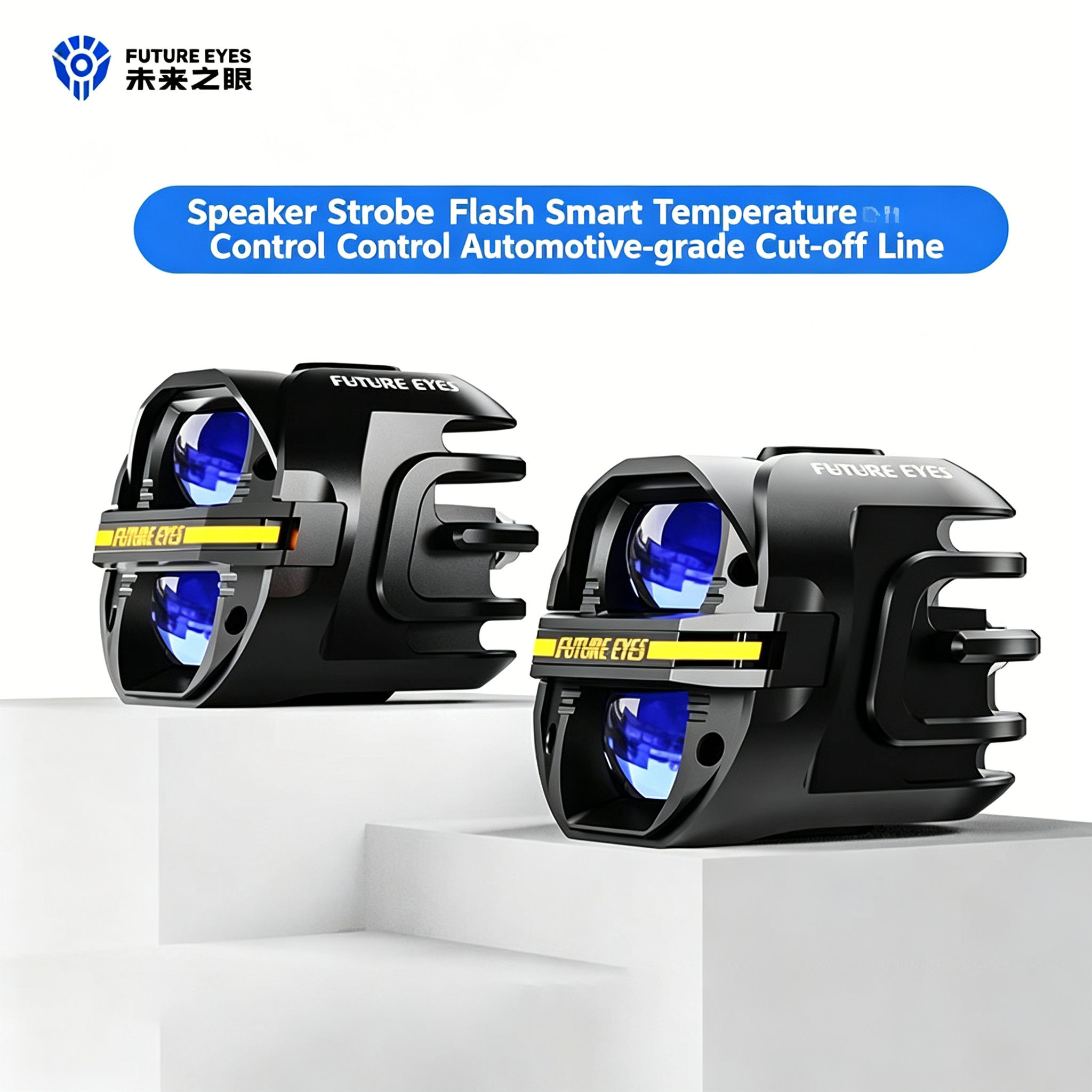 โปรเจคเตอร์ไบ-แอลอีดี Future Eyes X80 ลําแสงสูงและต่ํา คัตออฟ พร้อมไฟแฟลช สําหรับมอเตอร์ไซค์และสกู๊ต