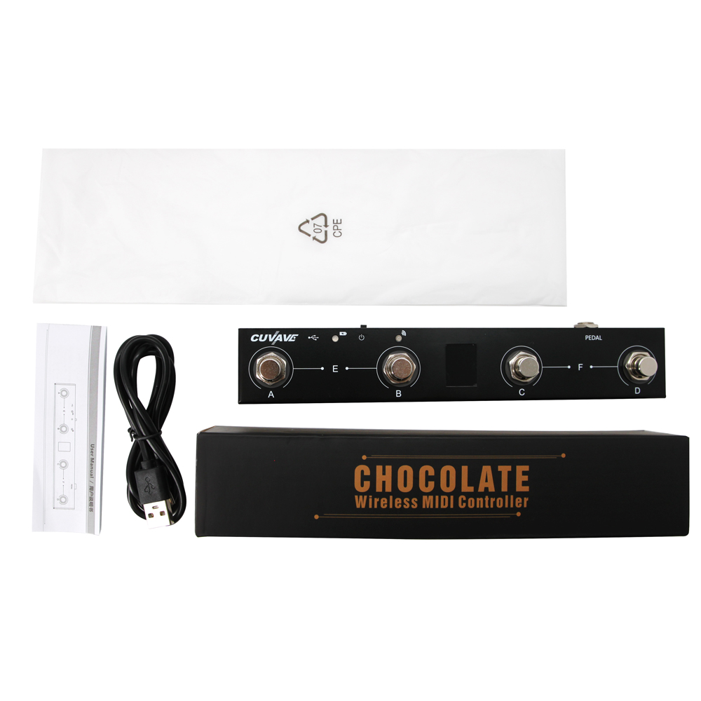 M-Vave Chocolate โปรแกรมเมเบิลคอนโทรลเลอร์ดิจิทัล 4 ฟุตสวิตช์ รองรับ USB สําหรับ BIAS FX 2/Zoom MS-5