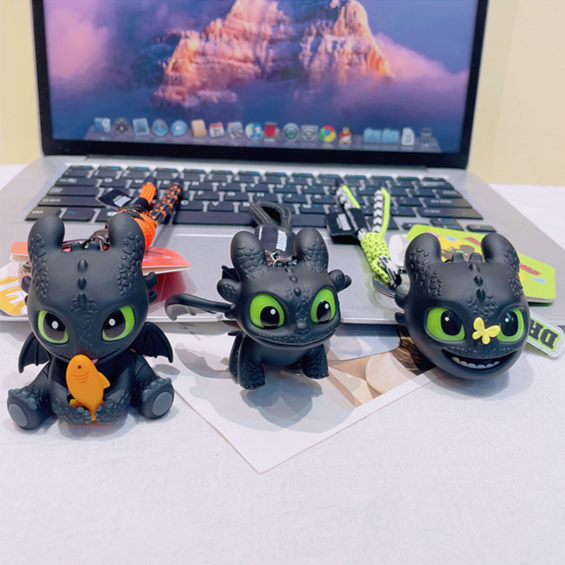 วิธีฝึกมังกรของคุณ Toothless Night Fury พวงกุญแจเรืองแสง LED Light Up จี้สําหรับกระเป๋าเป้สะพายหลังกุญแจรถของขวัญ ราคา ถูกที่สุด ดีลบีเคเค แกลเลอรีภาพที่ 7