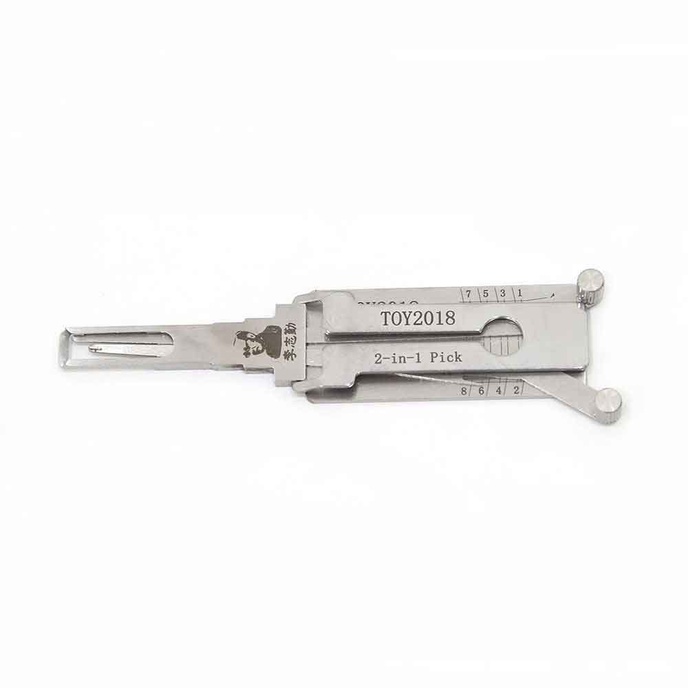 สําหรับช่างทํากุญแจโตโยต้า เครื่องมือถอดรหัส TOY2018 Lishi 2-in-1