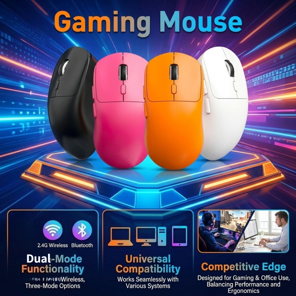 M348 Itly เมาส์ไร้สาย Dual-Mode Bluetooth Mouse Gaming & Office ใช้ใช้งานร่วมกับคอมพิวเตอร์แล็ปท็อป Universal Design