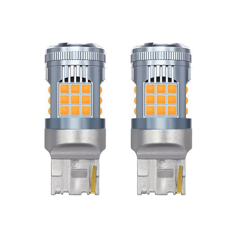สัญญาณเลี้ยว Led T20 Ba15s Bau15s พร้อมพัดลมในตัว 36 ชิป Smd 3030 ความสว่างสูง 3d ผิวโค้ง