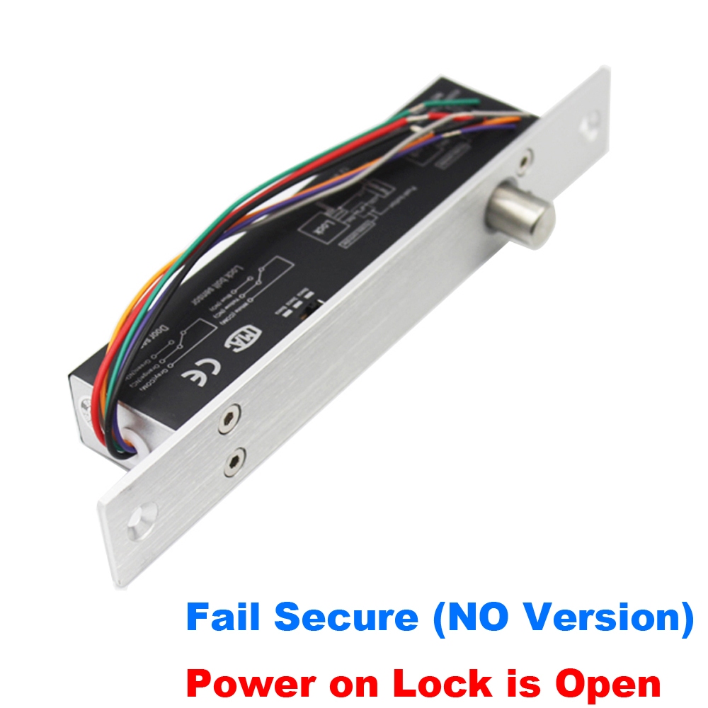 ชิ้นเดียว AIRONGDI DC12V แม่เหล็ก Mortise ล็อค, Time Delay ไฟฟ้า Bolt พร้อม NC ไม่มีเอาต์พุต, Fail ป