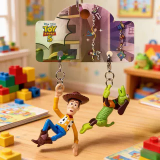 Toy Story 5 Potdemiel พวงกุญแจแขวนปีนเขาครบชุด, Woody/Buzz/Jessie/Alien/Slinky Dog รูปการ์ตูนกระเป๋าเป้สะพายหลังจี้, ของขวัญสําหรับแฟนๆ