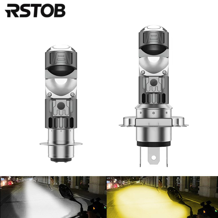 ไฟหน้า LED เลเซอร์ P15D 1 ชิ้น ลําแสงสูง-ต่ํา สีขาว 12W สําหรับมอเตอร์ไซค์