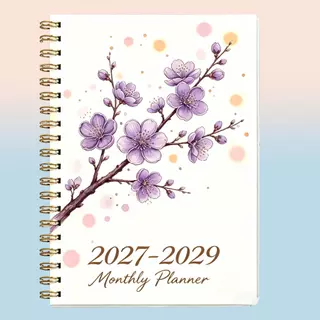 สมุดวางแผนรายเดือน 2027-2029 สมุดเรียนรู้การบริหารเวลา 3 ปี ขนาดกลาง พกพาสะดวก