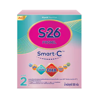[ใหม่!] นมผง เอส-26 สมาร์ท-ซี สูตร2 (500 กรัม) S-26 PROMIL SMART-C (500 g) x1 กล่อง