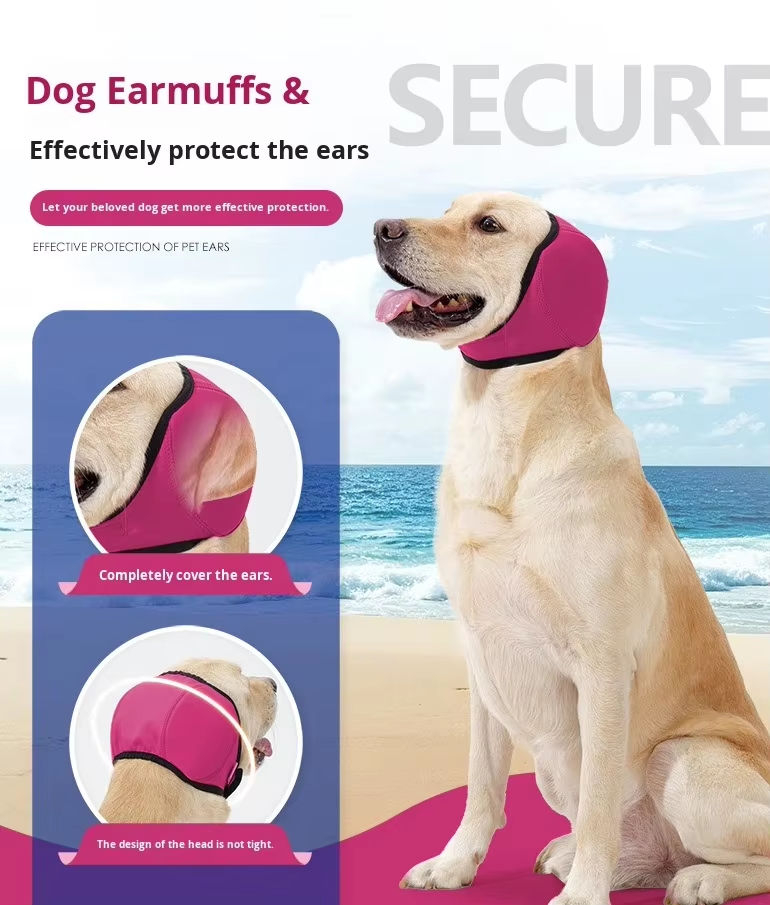 Muffs หูสุนัขแบบปรับได้สําหรับการควบคุมเสียงรบกวน SL Size Rose Red Grey