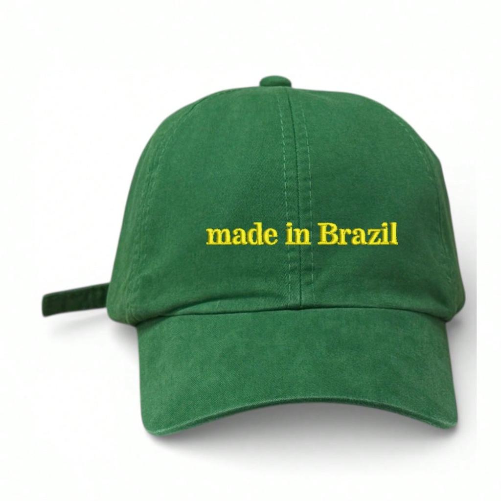 Classic Dad Cap Unisex Cotton Twill Curved Brim Made in Brazil Casual Outdoor Hat