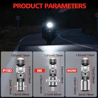 XIXI 1 PC CSP LED H4 P15D เลนส์สปอตไลท์สีขาวสีเหลือง Hi/Lo Beam สําหรับสกู๊ตเตอร์รถมอเตอร์ไซด์