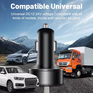 ที่ชาร์จรถยนต์ 5 พอร์ต อะแดปเตอร์ชาร์จเร็วแบบ USB-C PD QC3.0 สําหรับ iPhone, Samsung, Huawei, Xiaomi