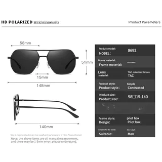 แว่นกันแดดโพลาไรซ์ Photochromic ใหม่ UV400 Pilot Style Shades เลนส์เปลี่ยนสีสําหรับผู้ชาย Anti-glare ขับรถแว่นตาสําหรับกลางวันและกลางคืน