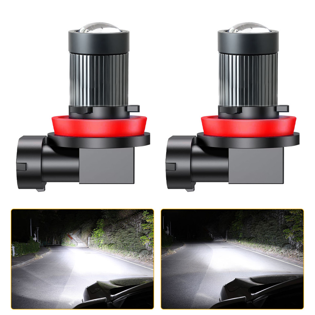 2 ชิ้นสีขาวสีเหลือง LED หมอกหลอดไฟ H11 H8 H9 H7 สกู๊ตเตอร์รถจักรยานยนต์โคมไฟ