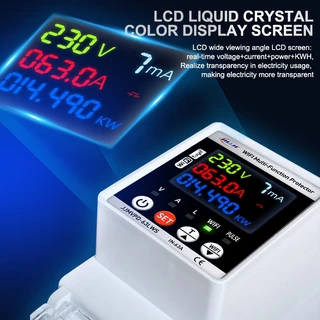 สมาร์ทเบรกเกอร์ Jiuji สมาร์ทสวิตช์สําหรับ Tuya Energy Meter 63A Circuit Breaker Timer พร้อมแรงดันไฟฟ้าป้องกันการรั่วไหล Travel
