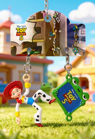 Toy Story 5 Potdemiel พวงกุญแจแขวนปีนเขาครบชุด, Woody/Buzz/Jessie/Alien/Slinky Dog รูปการ์ตูนกระเป๋าเป้สะพายหลังจี้, ของขวัญสําหรับแฟนๆ