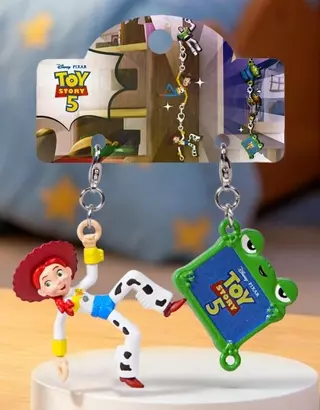 Toy Story 5 Potdemiel พวงกุญแจแขวนปีนเขาครบชุด, Woody/Buzz/Jessie/Alien/Slinky Dog รูปการ์ตูนกระเป๋าเป้สะพายหลังจี้, ของขวัญสําหรับแฟนๆ