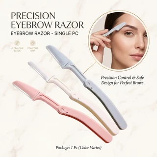 Gecomo Eyebrow Razor เครื่องโกนหนวดหน้าแบบพับได้สําหรับผู้หญิงพร้อมฝาปิด ปลอดภัย & แบบพกพา