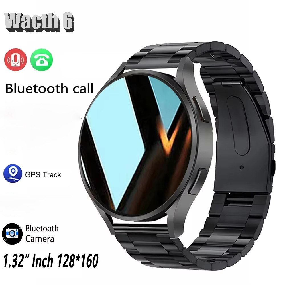 สมาร์ทวอทช์ Watch 6 สําหรับธุรกิจ ผู้ชาย หน้าจอ 1.32 นิ้ว ความละเอียด 128*160 โทรด้วยบลูทูธ ติดตามสุขภาพ นาฬิกาปลุกแฟชั่น ผู้หญิง ฟังก์ชันหลากหลาย