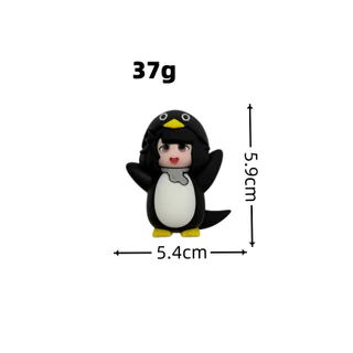 เพนกวินน้อย ผู้ดูแลระบบ รูปปั้นที่ระลึกวันเกิด PVC โมเดลของตกแต่งโต๊ะสะสมอนิเมะ ของขวัญแสดงผลงาน