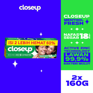 Closeup Pasta Gigi Menthol Fresh Valuepack 2x160gr