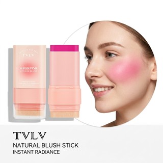 TVLV Blush Stick 6 Colors Matte Finish Waterproof Sweatproof Natural Nude Blush Cream Multi Function Blush For Face Lips Long Lasting Cheek Tint Makeup 15g 