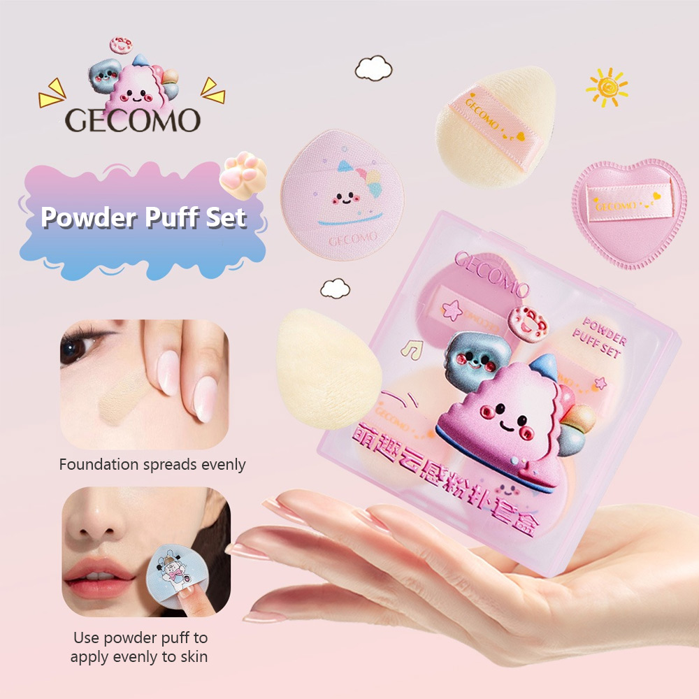 GECOMO เซ็ตพัฟแต่งหน้า 10 ชิ้น ฟองน้ํากํามะหยี่นุ่ม สําหรับรองพื้น บลัชออน คอนซีลเลอร์ แต่งหน้าทุกวั