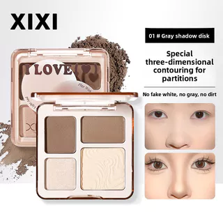 XIXI พาเลทคอนทัวร์ 4 สี – เหมาะสําหรับสวมใส่ทุกวัน, แมทธรรมชาติ, กันน้ํา, กันเหงื่อ, ติดทนนาน, สีผิวทั้งหมด, ทางเลือกอย่างเป็นทางการราคาไม่แพงแต่งหน้า