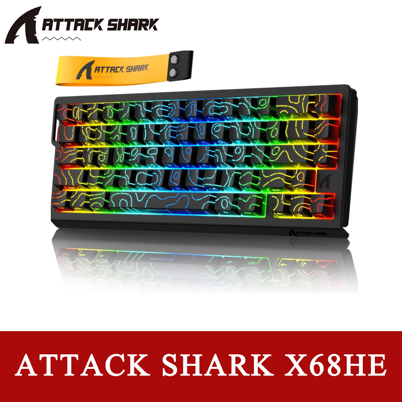 ATTACK SHARK X68 HE Magnetic Switch Gaming Keyboard 68-Key Hall Effect 0.01mm Rapid Trigger 8KHz Pol