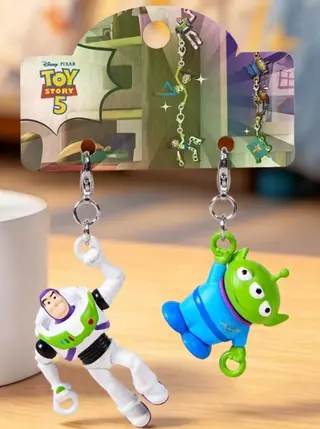 Toy Story 5 Potdemiel พวงกุญแจแขวนปีนเขาครบชุด, Woody/Buzz/Jessie/Alien/Slinky Dog รูปการ์ตูนกระเป๋าเป้สะพายหลังจี้, ของขวัญสําหรับแฟนๆ